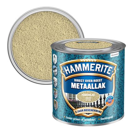 Hammerite metaalverf hamerslag glans goud 250ml