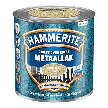 Hammerite metaalverf Hamerslag goud H170 250ml 2