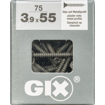 Spax schroef droge tussenwand 'GIX Type A' 55 x 3,9 mm - 75 stuks
