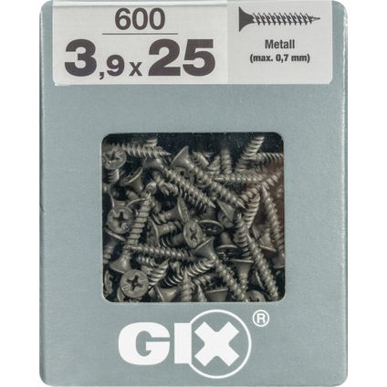 Spax universeelschroef voor droge tussenwand GIX Type A 25x3,9mm 600 st