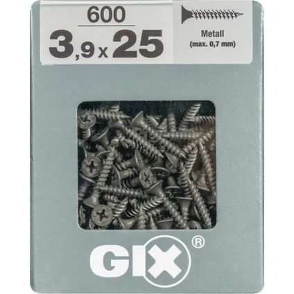 Spax universeelschroef voor droge tussenwand GIX Type A 25x3,9mm 600 st