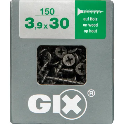Vis universelle cloison sèche Spax GIX Type B 30x3,9mm 150 pièces