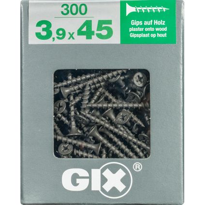 Vis cloison sèche Spax GIX Type B 45x3,9mm 300 pièces