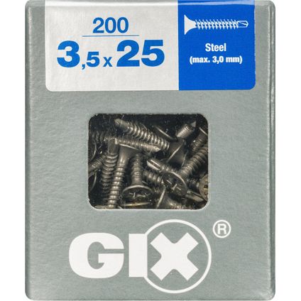 Spax gipsplaatschroef metaal GIX 3.5x25mm 200 stuks