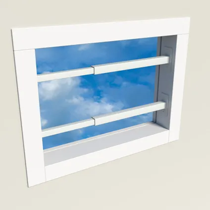 Barre de sécurité fenêtre SecuBar Duo fixation dans le cadre 31-55cm 2