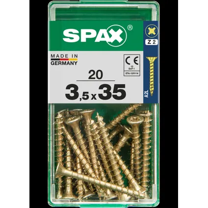 Spax universeelschroef Pozi staal geel 35x3,5mm 20st 4
