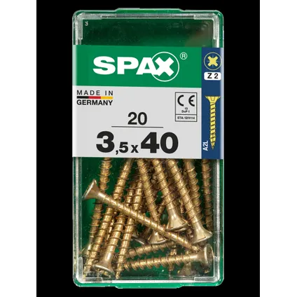 Spax universeelschroef Pozi staal geel 40x3,5mm 20st 4
