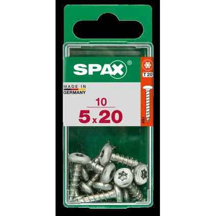 Spax universele schroef ronde kop 5x20mm 10 stuks