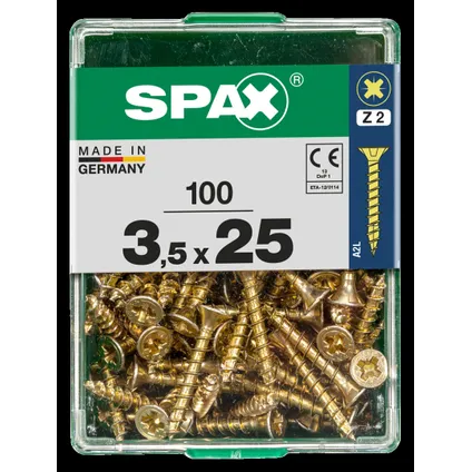 Spax universeelschroef Pozi staal geel 25x3,5mm 100st 4