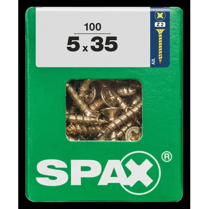 Spax universeelschroef Pozi staal geel 35x5mm 100st 4