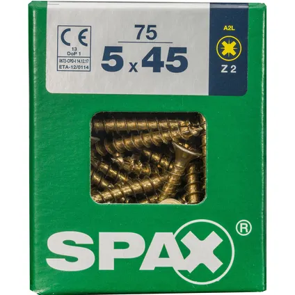 Spax universeel schroef 'Pozi' geel 5x45mm 75 stuks 4