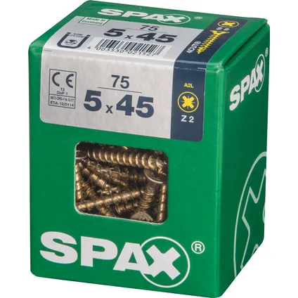 Spax universeel schroef 'Pozi' geel 5x45mm 75 stuks 6