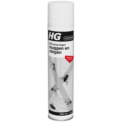 HG spray tegen muggen & vliegen HGX 400ml spuitbus 2