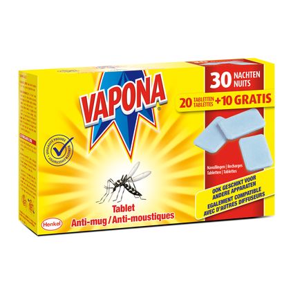 Vapona anti moustiques recharge 20+