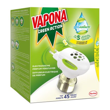 Diffuseur électrique de parfum Vapona Pronature 45 jours