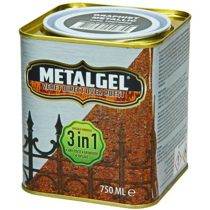 Metalgel metaallak grafiet glans zijdemat 750ml
