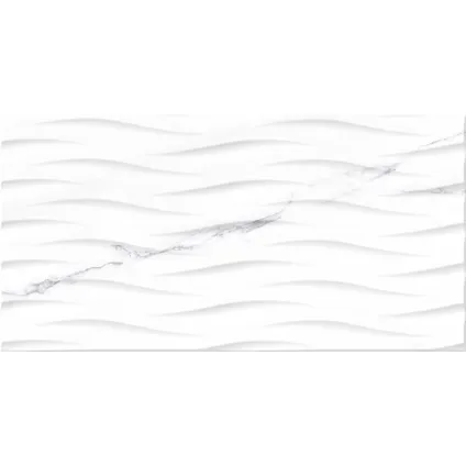Wand- en vloertegel Muro Verona - Keramiek - Wit - 32x62,5cm - Pakket inhoud 1m²