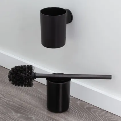 Tiger Tune toiletborstel met houder zwart metaal geborsteld / zwart 6