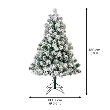 Decoris kunstkerstboom Imperial Pine Snowy - PVC - ⌀117cm - ↕180cm 5