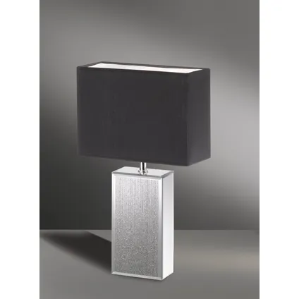 Fischer & Honsel tafellamp Bert 50cm zwart E14