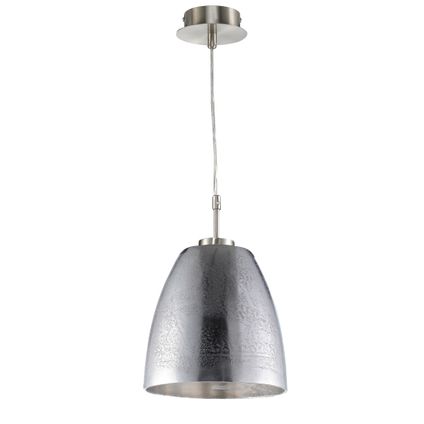 Fischer & Honsel hanglamp Cannes metaal nikkel geborsteld E28