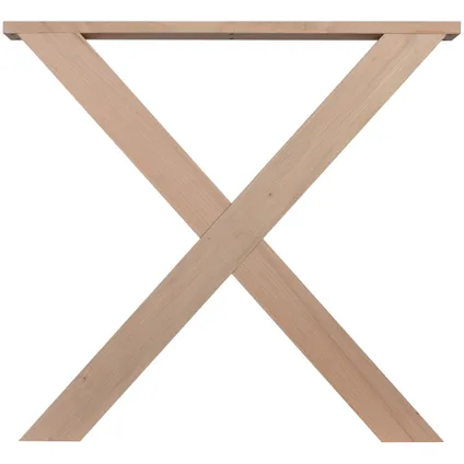 Duraline meubelpoot X-vorm hout 8x78x72cm S/2 beuken FSC 2