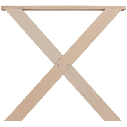 Duraline meubelpoot X-vorm hout 8x78x72cm S/2 beuken FSC 3