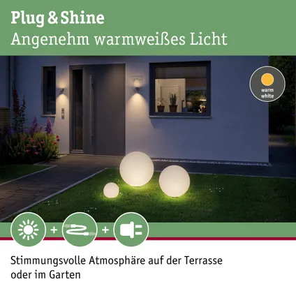 Lampe d'extérieur Paulmann Outdoor Plug & Shine Globe 2,8W 6
