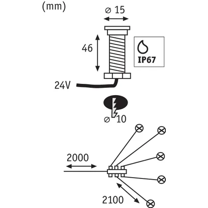 Paulmann Outdoor Plug & Shine uitbreidingsset MicroPen II edelstaal 5x0,22W 12