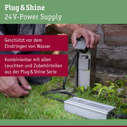 Transformateur Paulmann Outdoor Plug & Shine argenté 230/24V DC 75W 8