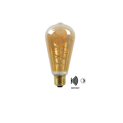 Ampoule filament LED Lucide ST64 Twilight Sensor 4W E27 2
