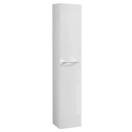 Royo kolomkast 1 deur Level glanzend wit 30x140cm