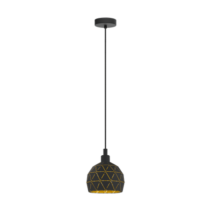 EGLO hanglamp Roccaforte zwart ⌀17cm E14