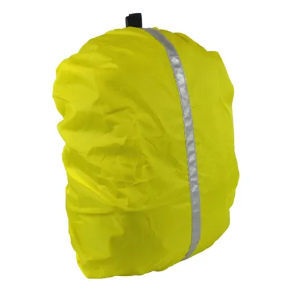 Housse de pluie réfléchissante Dresco pour sac à dos jaune