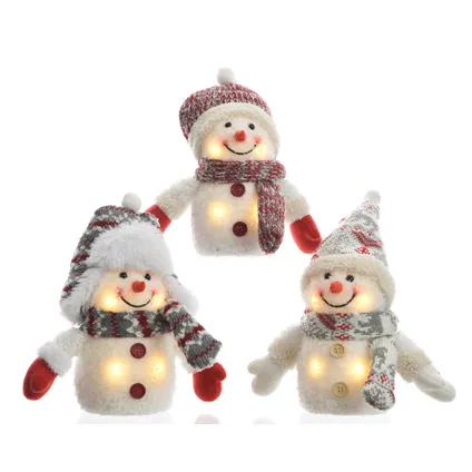 LED sneeuwpop decoratie 1 stuk