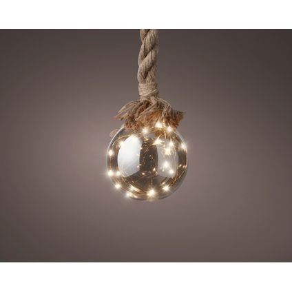 Lampe de Noël Corde LED blanc chaud 30 lumières 14x100cm