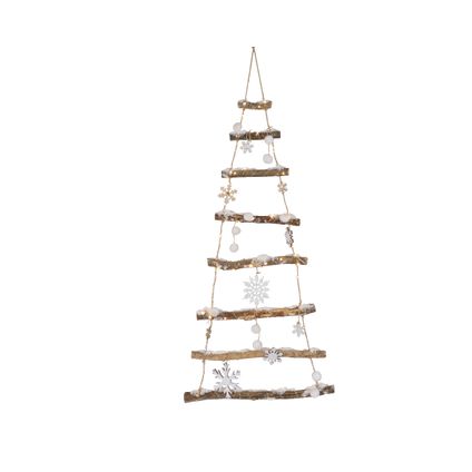 Decoris kerstboom met verlichting en LED bollen warm wit 45cm 1 stuk
