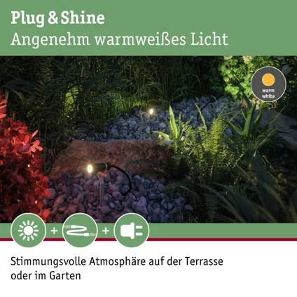 Paulmann Outdoor Plug & Shine prikspot Plantini antraciet basisset 3x2,5W 6