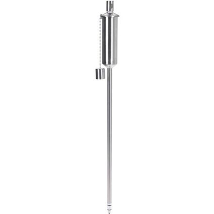 Tuinfakkel - zilverkleurig - RVS - 115 cm