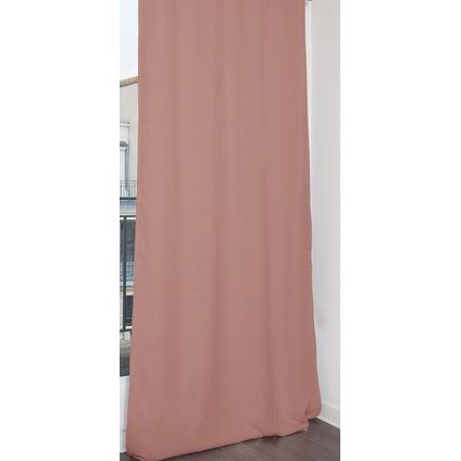 Gordijn Sweet verduisterend roze suède canvas 145 x 260 cm
