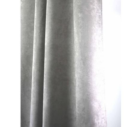 Gordijn Sweet verduisterend grijs suède canvas 145 x 260 cm