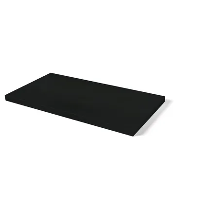 Panneau de meuble - Noir élégant - 250x40cm - 18mm