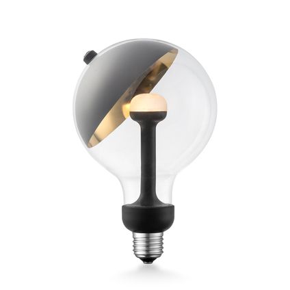 Home Sweet Home dimbare LED lamp Sphere zwart-goud G120 E27 5W 400Lm
