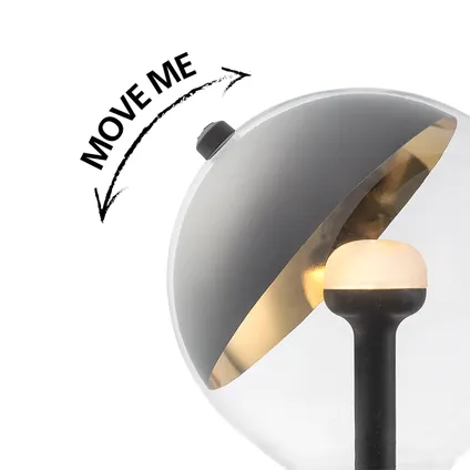 Home Sweet Home dimbare LED lamp Sphere zwart-goud G120 E27 5W 400Lm 3