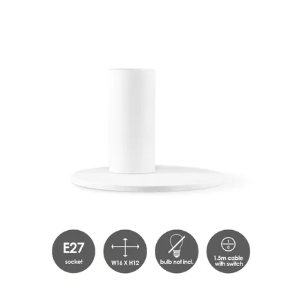 Home Sweet Home Côté de lampe de table moderne - blanc - 16/16/12 cm - lampe à lit 7