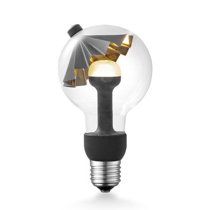 Home Sweet Home LED lamp Umbrella zwart-goud G80 E27 3W 220Lm 2700K