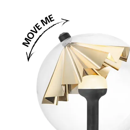 Home Sweet Home dimbare LED lamp Umbrella goud G120 E27 5W 400Lm 2