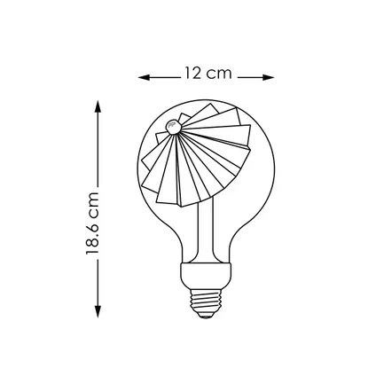 Home Sweet Home dimbare LED lamp Umbrella goud G120 E27 5W 400Lm 3