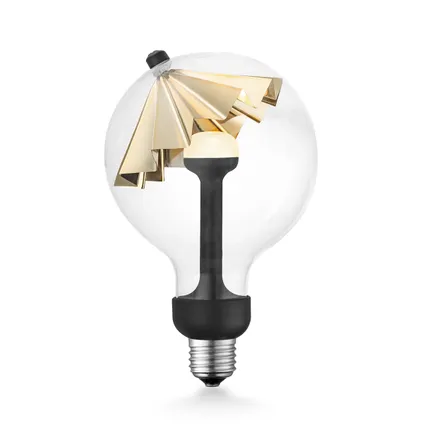 Home Sweet Home dimbare LED lamp Umbrella goud G120 E27 5W 400Lm 5