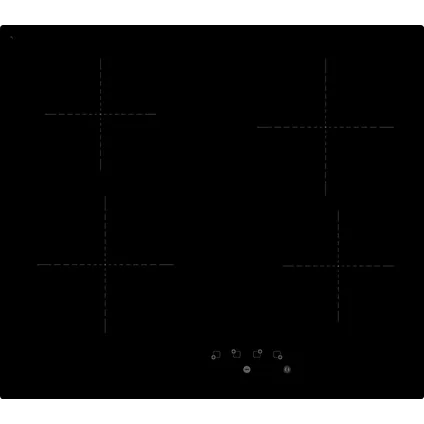 Plaque de cuisson vitrocéramique Electrum PA6040VTC noir 60cm